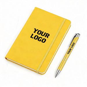 Wholesale Promo Business Gift Custom Logo Printing Hard Cover Journals A5 A6 PU School Notebooks Leather Journal Notebook - Product Image 1
