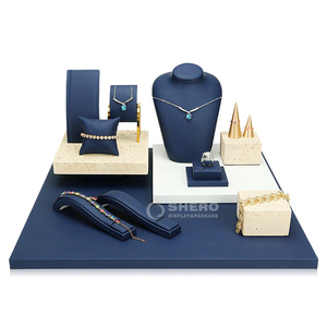 Exhibidores de Joyería de Microfibra Azul Personalizados, Soportes para Exhibición de Joyería - Product Image 5