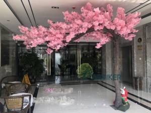 Décor de mariage de haute qualité 5m arbre de fleurs de cerisier artificiel en fibre de verre vente chaude arbre de mariage en feuille de soie - Product Image 2