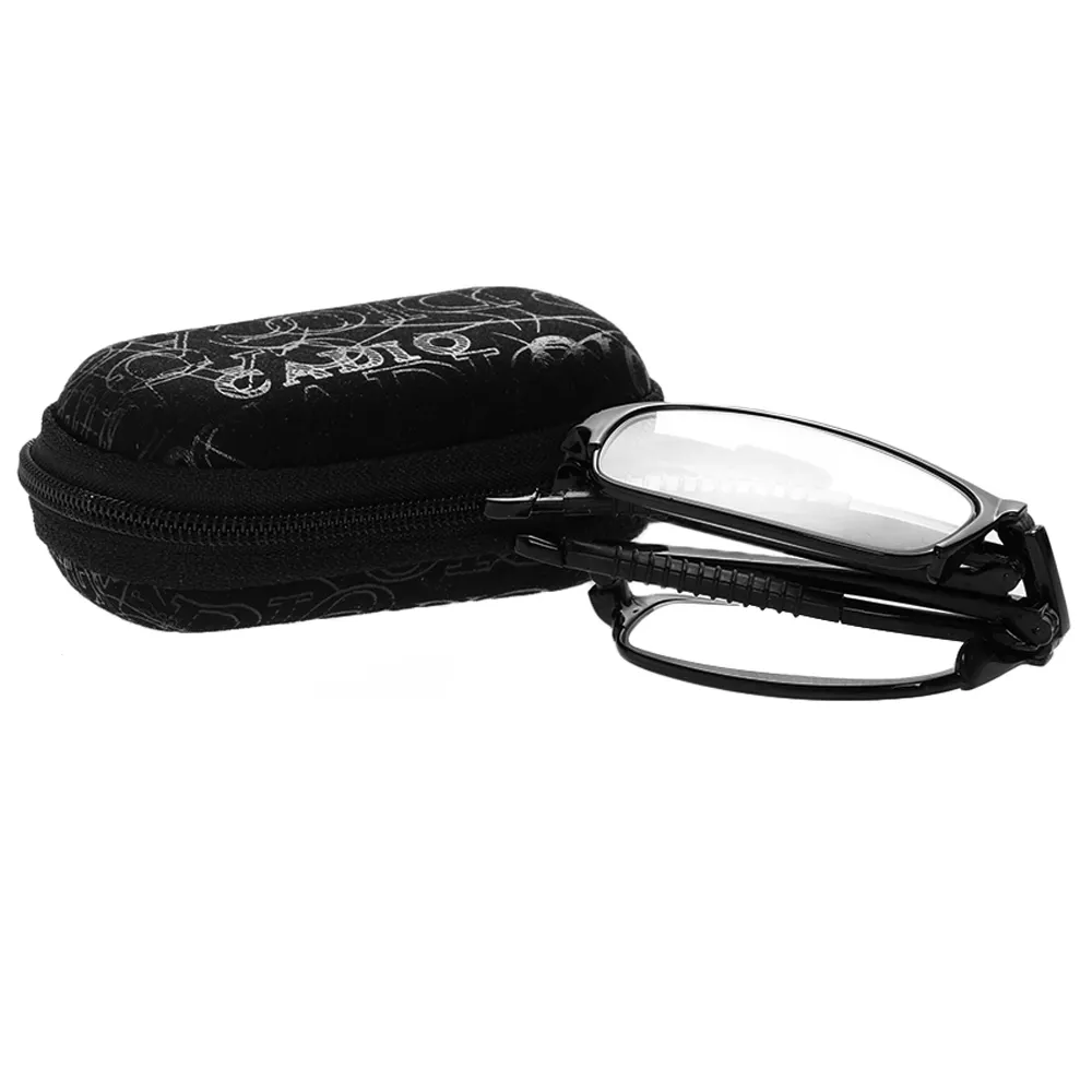 Unisex Folding Reading Glasses Eyeglass With Case +1.0 +1.5 +2.0 +2.5 +3.0 +3.5 +4.0 Magnifier Women&Men Eyewear