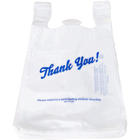 Sacs de t-shirts en plastique biodégradables écologiques personnalisés avec logos sac d'épicerie compostable en plastique personnalisé de supermarché