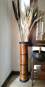 Jarrón de Piso Hecho de Madera de Bambú Disponible <span class=keywords><strong>en</strong></span> Diferentes Alturas, Jarrón de Madera Hecho a Mano - Product Image 2