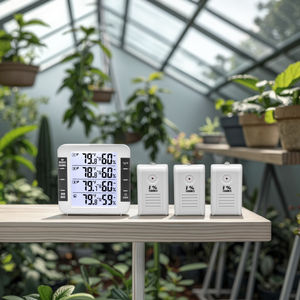 Thermomètre sans fil - Thermomètre intérieur et extérieur avec 3 capteurs, moniteur de température quotidien étanche avec rétroéclairage LCD - Product Image 2