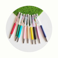 Stylos à bille créatifs à tube vide de 14cm pour la fabrication de stylos à bille remplis de perles de cristal en résine époxy scintillante