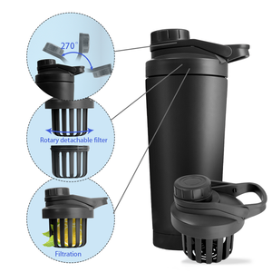 Botella Mezcladora de Proteínas, Regalo Popular 2025, Botella Deportiva de Acero Inoxidable de Doble Pared con Aislamiento al Vacío, Vaso Mezclador Portátil para Gimnasio - Product Image 4