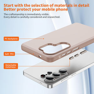 Funda Protectora Rígida para Teléfono con Sensación de Piel para Samsung Galaxy S26 Ultra S25 Edge S24 S23 Plus S21 <span class=keywords><strong>S22FE</strong></span>, Protección Antigolpes - Product Image 3