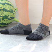 Chaussettes de sport respirantes en coton à cinq doigts, anti-ampoules, anti-transpiration, pour la course et le marathon estival