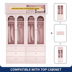 Tủ quần áo sang trọng hiện đại vật liệu thép cán nguội tùy chọn màu sắc tùy chọn cho tủ quần áo phòng ngủ màu hồng tùy biến hơn - Product Image 6