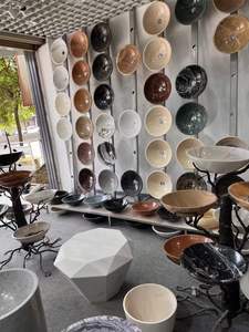 Fregadero de encimera Artículos sanitarios Lavabos <span class=keywords><strong>Lavabo</strong></span> de <span class=keywords><strong>piedra</strong></span> hecho a mano de mármol <span class=keywords><strong>beige</strong></span> - Product Image 4