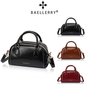 กระเป๋าบอสตันสำหรับผู้หญิงแบรนด์ Baellerry สีดำ ปิดด้วยซิป แฟชั่นทันสมัย ใช้สะพายข้างหรือถือได้ เหมาะสำหรับใช้ในชีวิตประจำวัน - Product Image 4