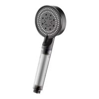Pommeau de Douche Portable Blanc en ABS à 3 Modes avec Finition Chromée Économe en Eau pour Salle de Bain d'Hôtel (Vente en Gros)
