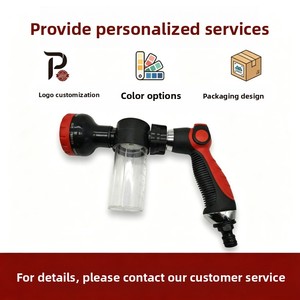 10-Function Rear-Push Foam Spray Bottle Garden Wash Water Gun-High-Pressure <b>Cleaning</b> Gadget for Car Tasks - Product Image 2