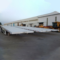 Semi-remorque porte-conteneurs 3 essieux 40 pieds, prix d'usine, plateau surbaissé 2, 3, 4 essieux, remorque plateau surbaissé robuste pour conteneurs 20, 40, 45 pieds