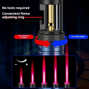 Briquet torche à gaz à flamme de jet rouge butane longue durée en gros briquet multifonctionnel rechargeable cadeaux de cigarettes intégrés - Product Image 5