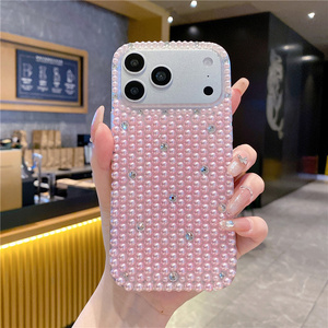 Coque de téléphone portable en cristal dégradé, perles et diamants pour iPhone 17 16 15 14 Pro Max, étui arrière scintillant, brillant, néon, luxe, étoiles, pour filles - Product Image 6