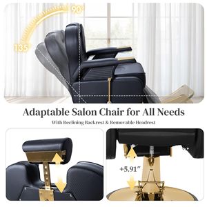 Professional Durable Synthetic Leather Chrome Base Reclining <strong>Barber</strong> <strong>Chair</strong> For Outdoor Gym New Salon Use For Living Room Workshop - Product Image 6