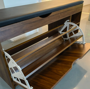 Simple Entryway Shoe <strong>Bench</strong> with <strong>Storage</strong>, Home Shoe Rack with Soft Padded Seat, Indoor <strong>Hallway</strong> Shoe Cabinet Can Sit - Product Image 2