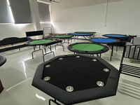 Nouvelle table de poker octogonale à 2 plis, table de divertissement, fabricants directs, table de poker personnalisée