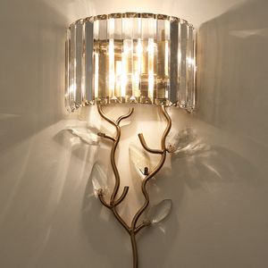 European Golden Wall <b>Sconce</b> Hotel Porch Corridor Modern Luxury Led <b>Light</b> Crystal Glass Wall Lamp - Product Image 3