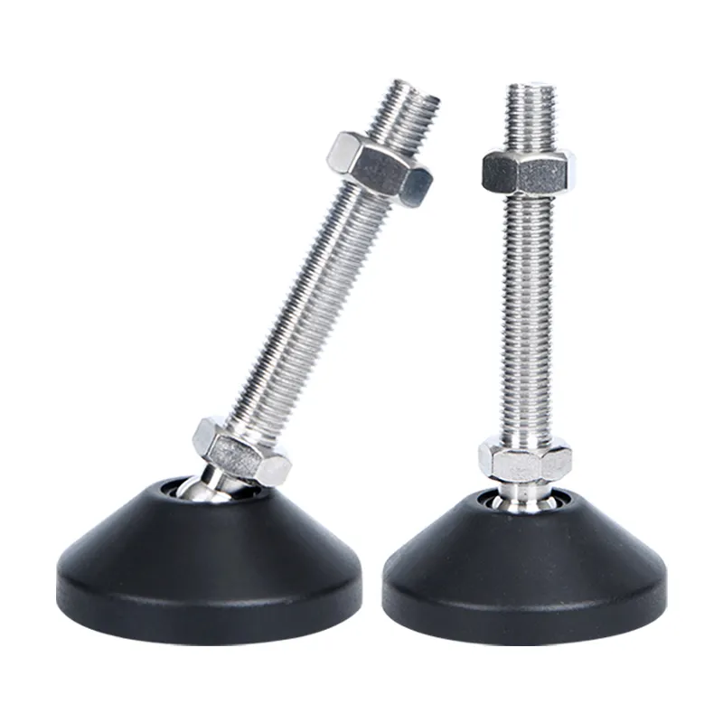 Universal Adjustable feet M8 Swivel Leveling Foot stainless steel 304 furniture legs with nylon base dia 50mm