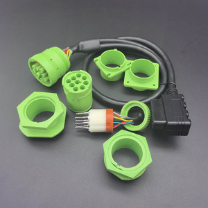 Universal Green 9 Pin J1939 to OBD2 Y Splitter Deutsch 9Pin J1939 Connector T Harness Kit Truck ELD Cable With 4 Mount Bracket - Product Image 4