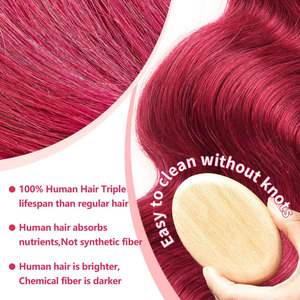 30 Inch 99J Burgundy Body Wave 13x6 HD Transparent Lace Front <strong>Wigs</strong> Human Hair <strong>Red</strong> Wine Glueless Human Hair <strong>Wig</strong> Wholesale Price - Product Image 4