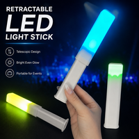 Bâton lumineux LED rétractable personnalisé pour concerts, événements de fans, festivals et fêtes – Vente directe usine, bâton lumineux réutilisable