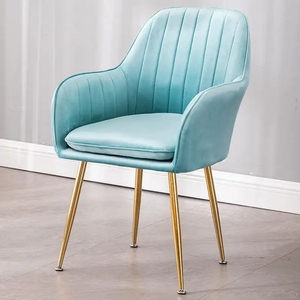 Luxury Nordic Design Indoor Home Furniture Upholstered Fabric Metal Legs Dining <b>Chair</b> <b>for</b> <b>Sale</b> - Product Image 2