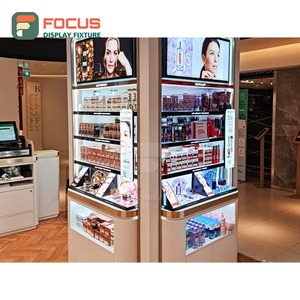 Commercial Boutique Store Powder Coated Metal Retail Shelving Store Solution Cosmetic Shop Design - Product Image 1