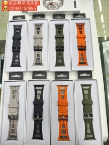 Scalatore di lusso cinturino in Silicone per orologio Apple <span class=keywords><strong>Ultra</strong></span> 2 Band 49/45/44/42mm traspirante in gomma Sport <span class=keywords><strong>I</strong></span> <span class=keywords><strong>Watch</strong></span> serie 9 8 7 6 5 bande - Product Image 5