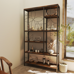 Scaffale in legno moderno libreria marrone per ufficio, - Product Image 2