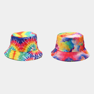 Casquette d'été réversible <span class=keywords><strong>Bob</strong></span> Bucket Cap Colorful Tie Dye Cotton Fisherman Hat pour hommes et femmes - Product Image 3