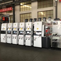 Nouvelle machine multifonctionnelle pour l'impression, le rainurage, le pliage et la découpe de carton ondulé avec système d'enregistrement automatique entièrement automatique