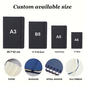 Customizable <b>Journal</b> Hard Cover Leather A5 Spiral Bound Notebook School Custom Binding Planners Notebooks with Smooth Paper - Product Image 3