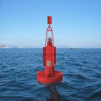 Bouée flottante LLDPE longue durée avec bandes réfléchissantes et éclairage solaire, bouée maritime offshore, flotteurs de technologie de navigation