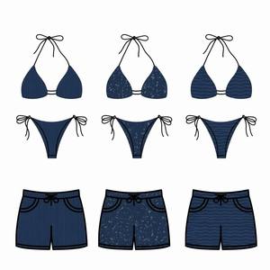 Produttore di Costumi da Bagno Personalizzati Premium: Costume a Righe, Pantaloncini da Bagno da <span class=keywords><strong>Donna</strong></span>, Bikini con Charm e Logo, Costumi con Laccetti - Product Image 1