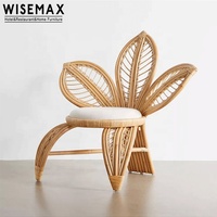 Meubles personnalisés en rotin Vintage, chaises de loisirs en forme de fleur, ensemble de canapés de salon hôtel