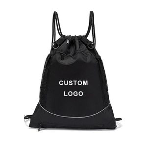 Supplier Hot Sale Fashion Outdoor Casual Design Foldable Soft Polyester <b>Drawstring</b> Bags Latest Trending Custom Logo Sport Travel - Product Image 1