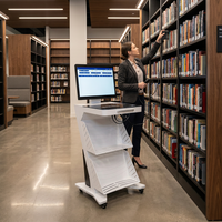 Carrito de Inventario Móvil para Libros con RFID HAUMR UHF SIP2 para una Gestión y Conteo de Inventario de Bibliotecas Eficientes, Otros Equipos de Servicio