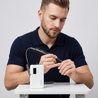 JD202H Ponceuse à ongles portable populaire haute performance, puissante, de forme conique, en plastique brossé