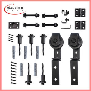 <span class=keywords><strong>Porte</strong></span> pliante <span class=keywords><strong>double</strong></span> <span class=keywords><strong>coulissante</strong></span> moderne avec quincaillerie pour <span class=keywords><strong>porte</strong></span> de grange installée <span class=keywords><strong>sur</strong></span> le dessus, équipée de rails de guidage - Product Image 3