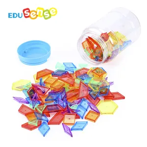 Puzzle geometrici trasparenti a 6 forme giocattoli educativi Montessori Tangram blocchi magnetici per bambini