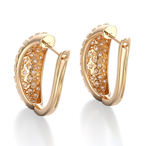 Pendientes Xinfly de Oro de 18K con Diamantes Naturales Au750, Pendientes de Botón para Mujer, Joyería Fina para Bodas - Product Image 4