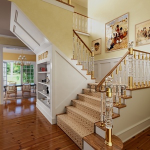 Acrylic pha lê cầu thang cột cho biệt thự và nhà ở rõ ràng PMMA ban công tay vịn cho quán rượu verandas lan can & tay vịn - Product Image 2