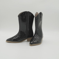 Bottes de cowboy d'hiver pour fille, bottes de luxe de créateur, chaussures décontractées pour enfants, bottes pour filles, chaussures pour enfants