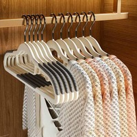 DS4680 Platzsparender Kleiderschrank-Organizer Verbesserte Gummi-Streifen Rutschfeste Kleiderbügel für Trockene und Nasse Hosen Plastik-Kleiderbügel
