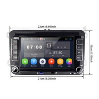 Reproductor Multimedia para Auto Android con Pantalla Táctil GPS de 7 Pulgadas, Radio, Estéreo Doble Din, Reproductor de Video para Auto Android