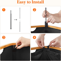 Panier à linge avec couvercle, panier à linge avec poignée en bambou et sac à linge amovible, grand panier à linge pliable