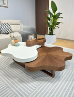 Table basse Creamy Cloud de style italien pour salon, petits appartements, luxe léger, usage domestique créatif, minimaliste, mi-siècle
