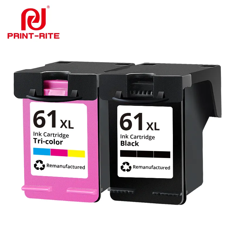 Cartucho de tinta HP Print-Rite 61 61xl compatível com cartucho de tinta HP 61 colorido e preto para impressora HP 1000 1010 1050 1510 2050 colorido